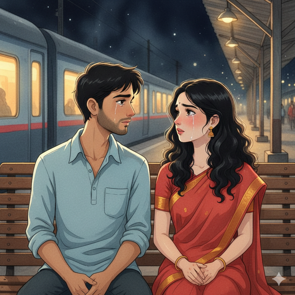 Platform pe dono teary