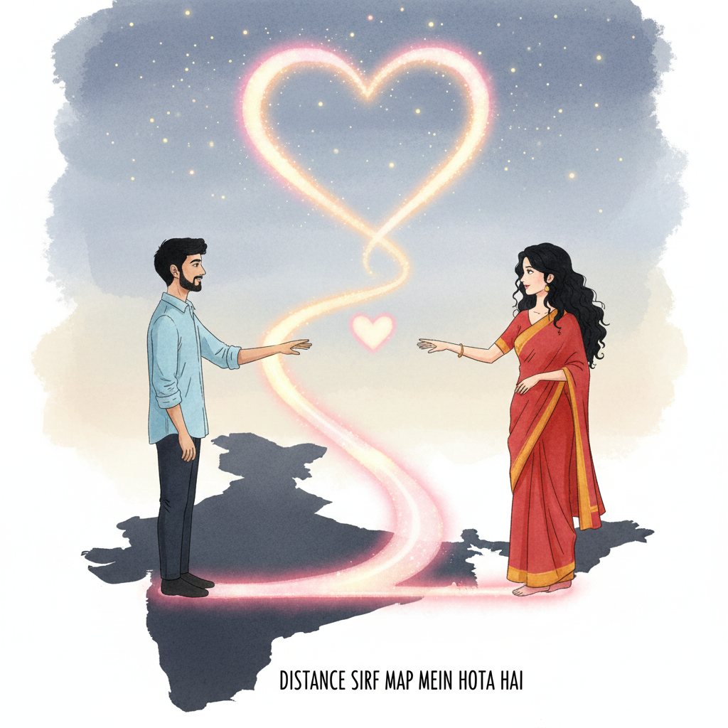 Distance sirf map mein